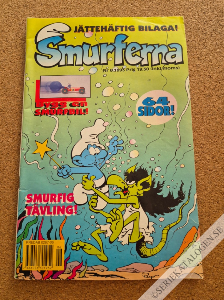 Framsida på Smurferna #6 (1993)