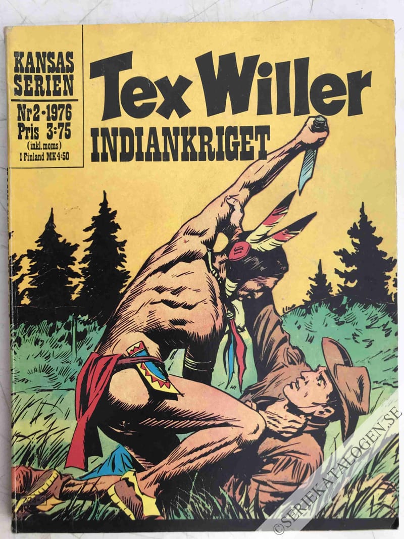 Framsida på Kansasserien Indiankriget (1976)