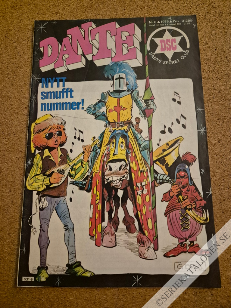 Framsida på Dante #6 (1976)
