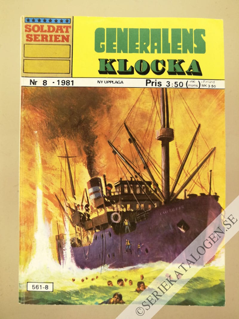 Framsida på Soldatserien #8 - Generalens klocka (1981)