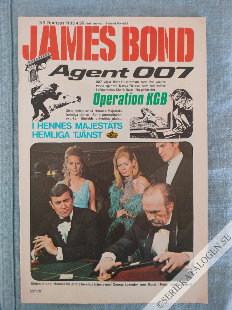 Framsida på James Bond agent 007 #70 (1981)