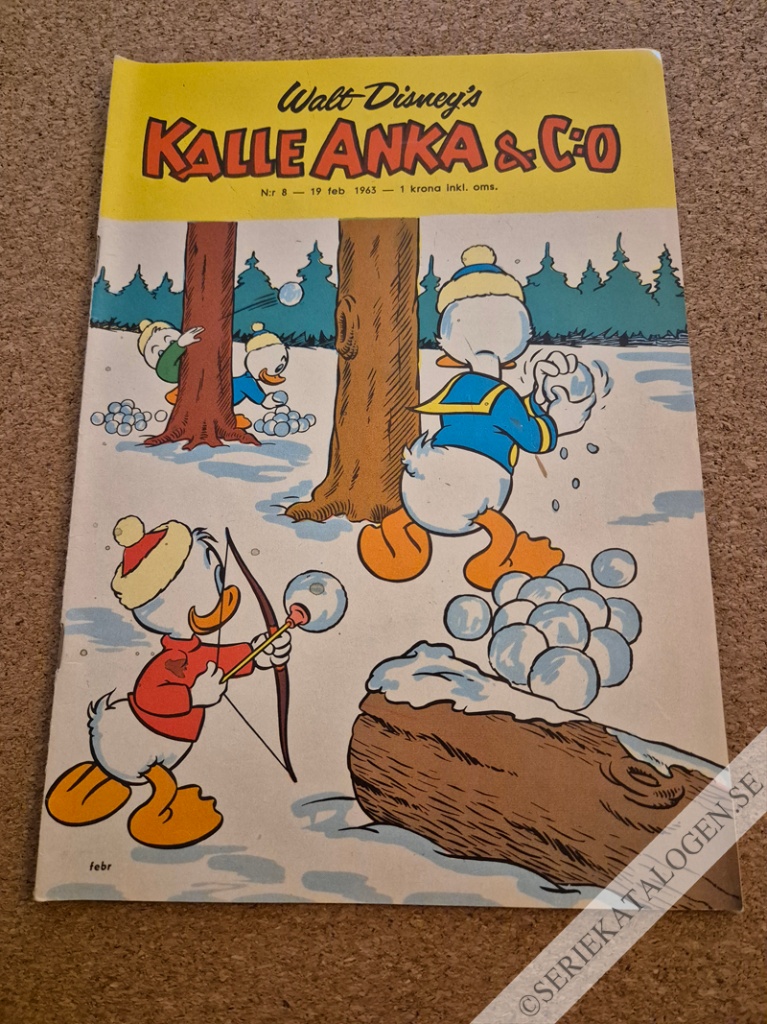 Framsida på Kalle Anka & C:o #8 (1963)