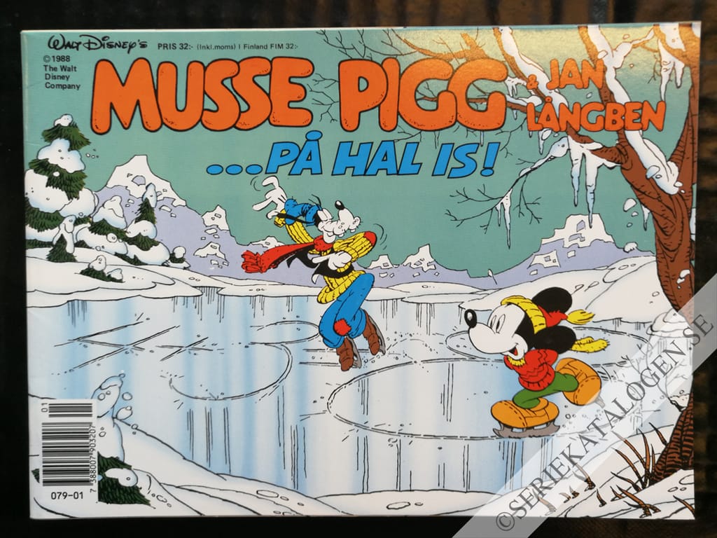 Framsida på Musse Pigg och Jan Långben ...på hal is! (1991)