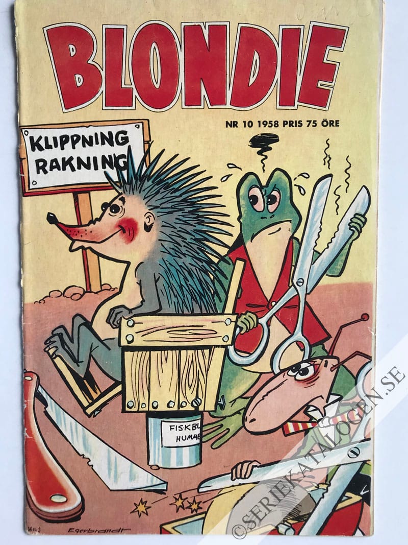 Framsida på Blondie #10 (1958)