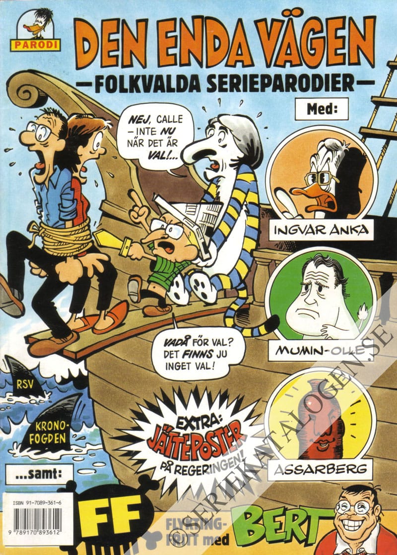 Framsida på Parodi #(11) - Den enda vägen! - folkvalda serieparodier (1994) (variant)