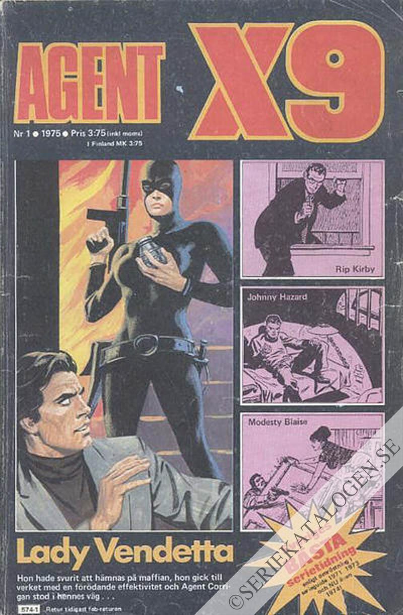 Framsida på Agent X9 #1 (1975)