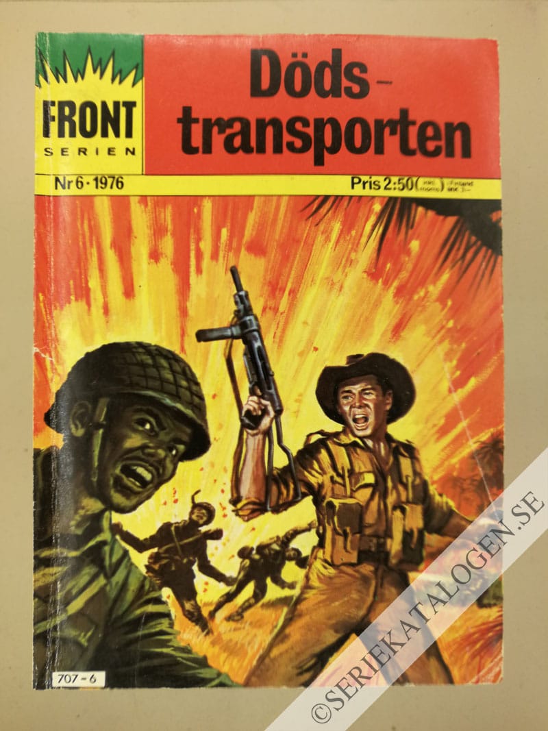 Framsida på Frontserien #6 - Dödstransporten (1976)