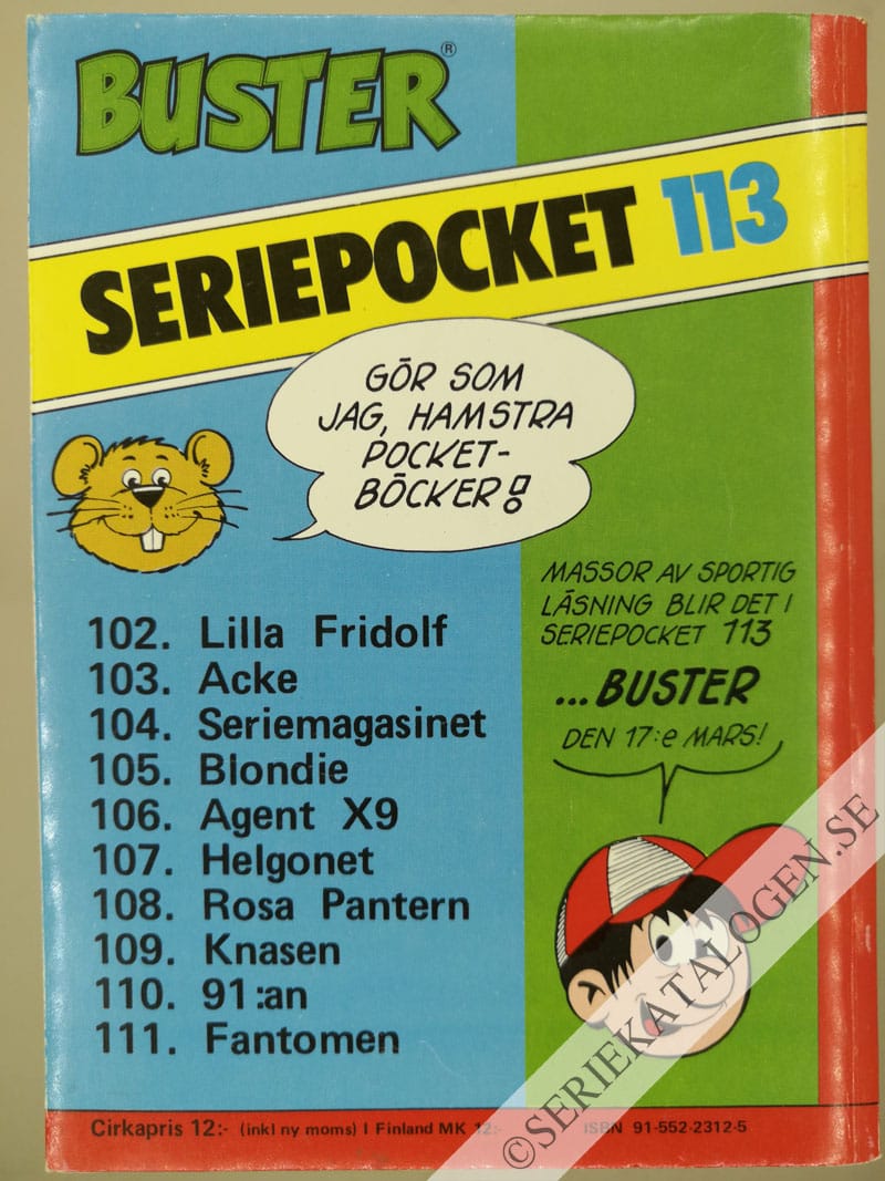 Baksida på Lilla Fridolf (1982)