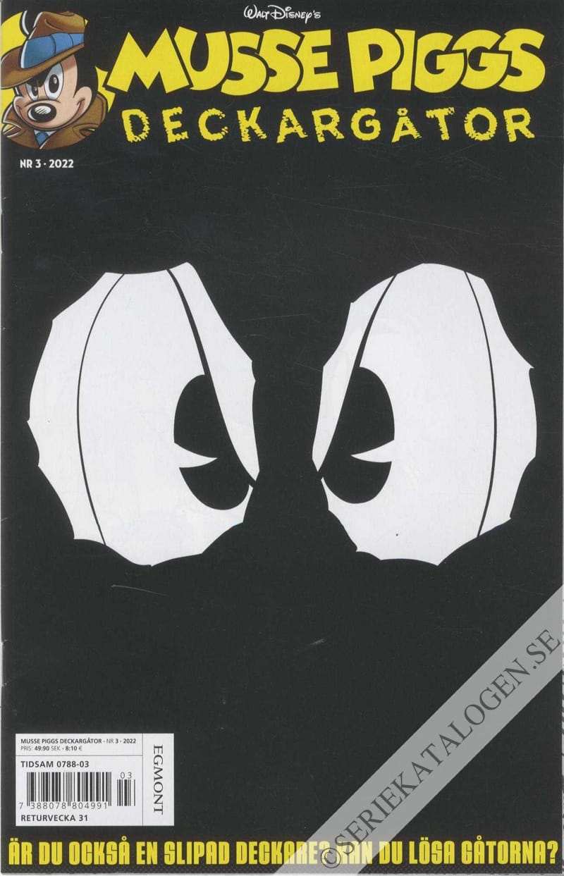 Framsida på Musse Piggs deckargåtor #3 (2022)
