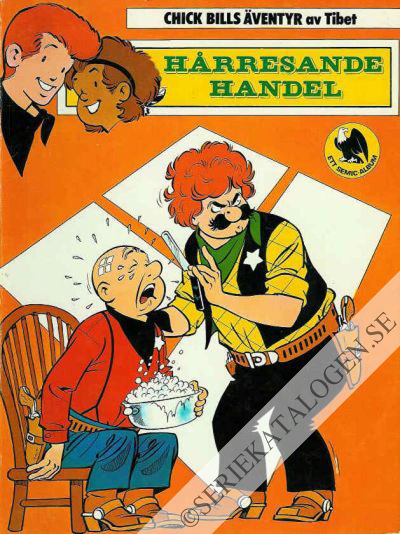 Framsida på Chick Bills äventyr Hårresande handel (1980)