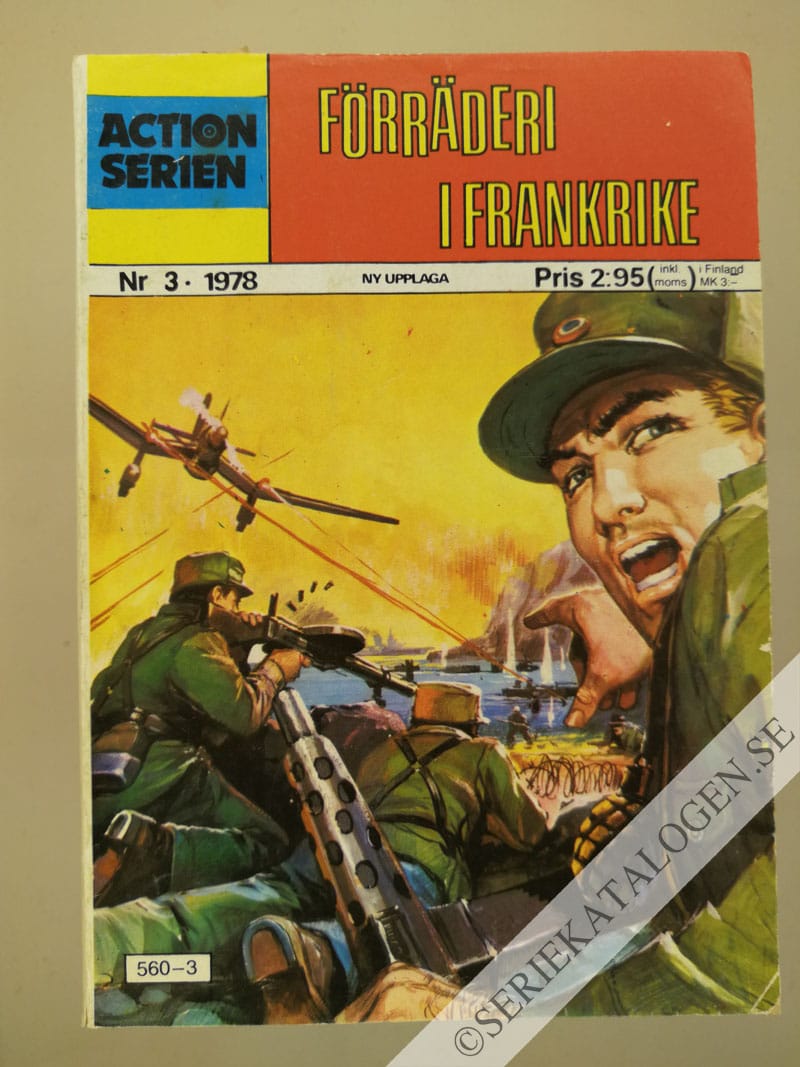 Framsida på Actionserien Förräderi i Frankrike (1978)