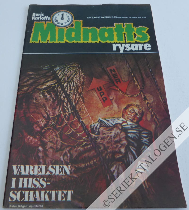 Framsida på Boris Karloffs Midnattsrysare #8 (1973)