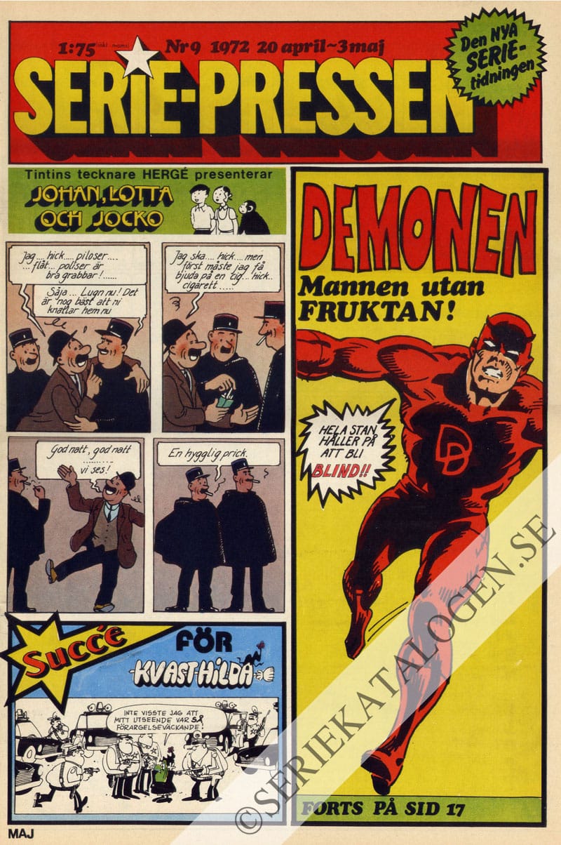 Framsida på Seriepressen #9 (1972)