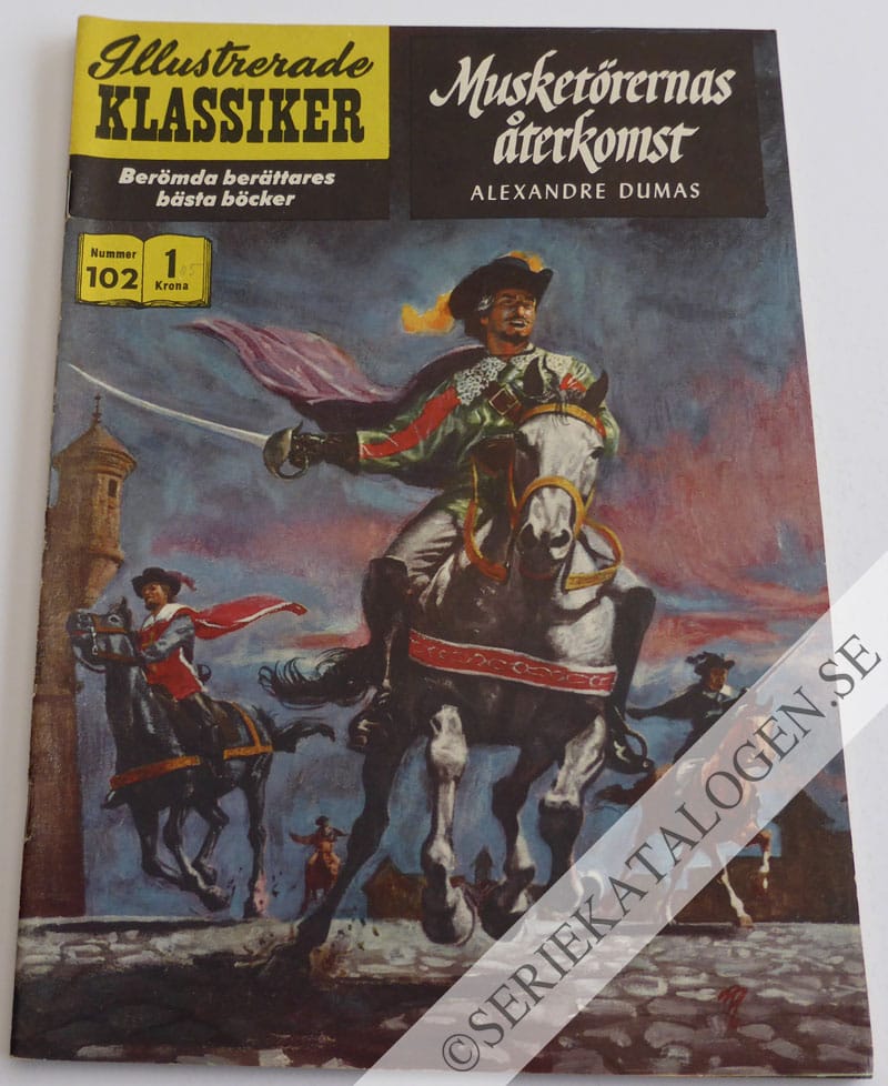 Framsida på Illustrerade Klassiker #102 - Musketörernas återkomst (1960)