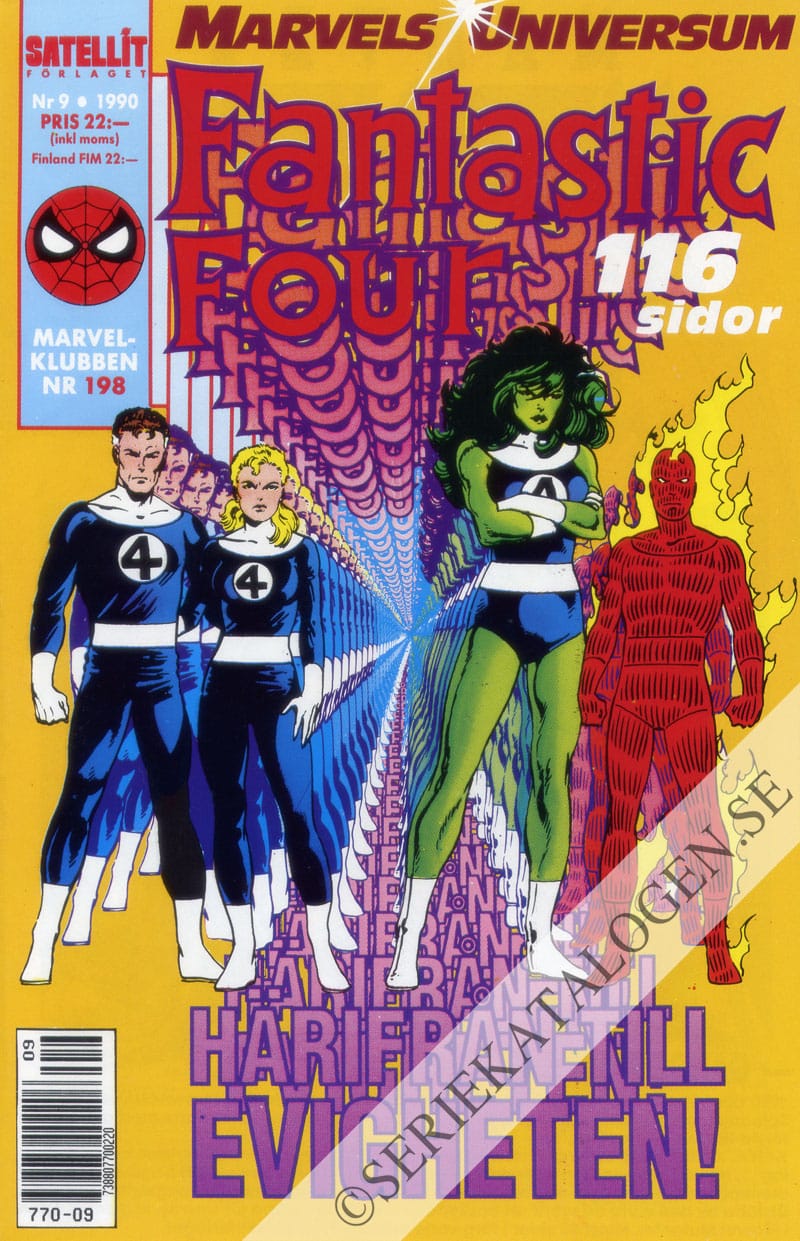 Framsida på Marvels universum Fantastic Four (1990)