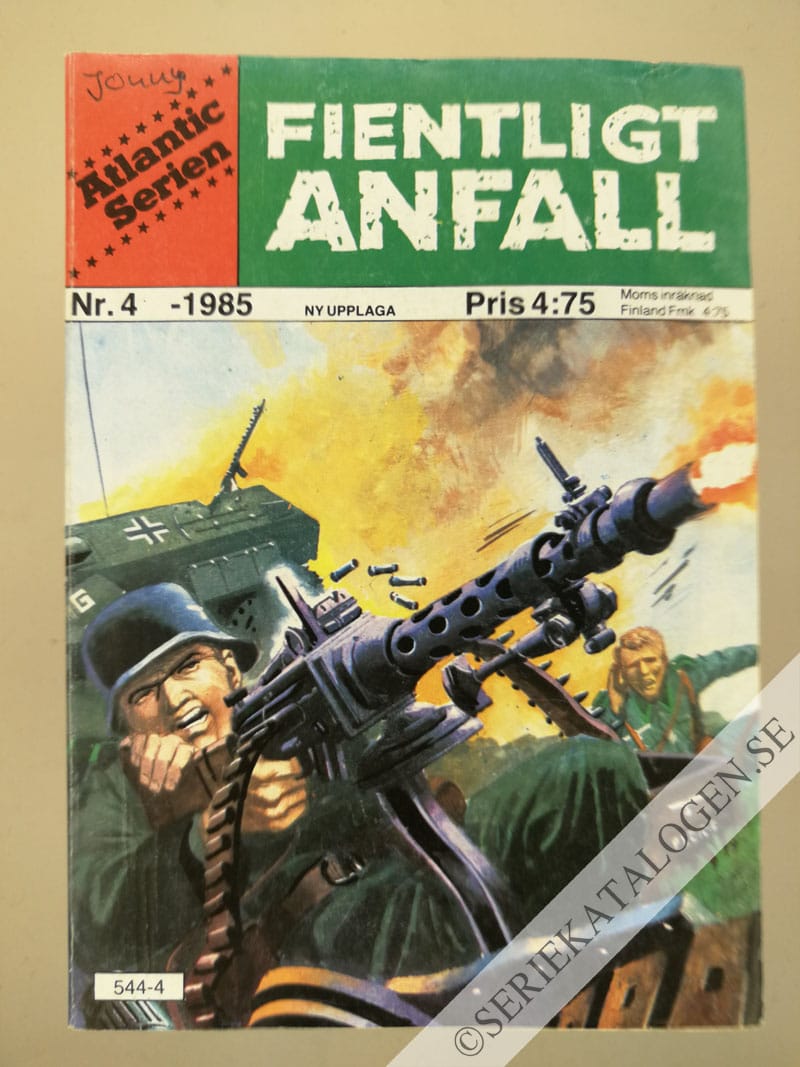 Framsida på Atlanticserien Fientligt anfall (1985)