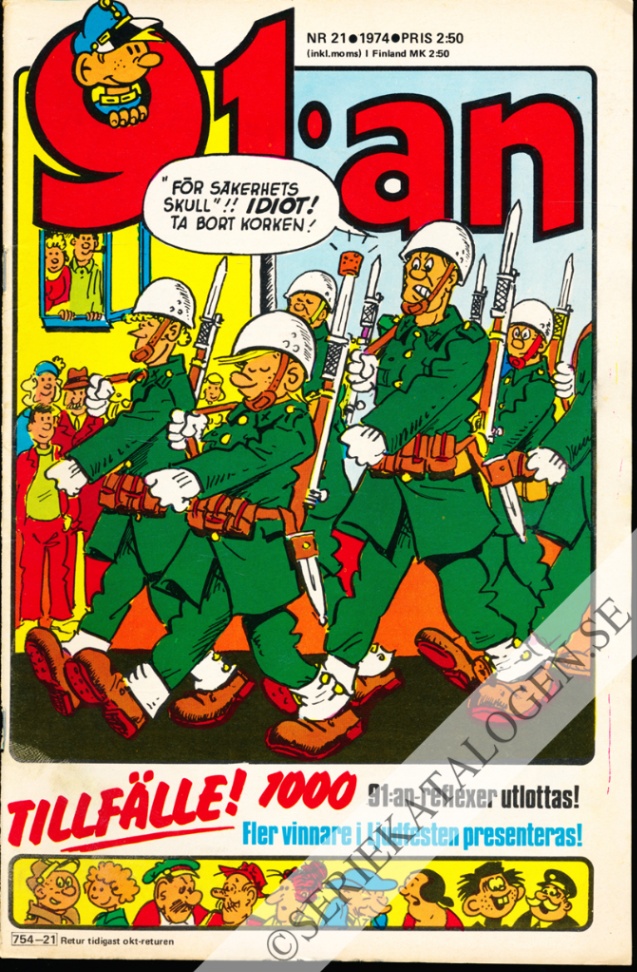 Framsida på 91:an #21 (1974)
