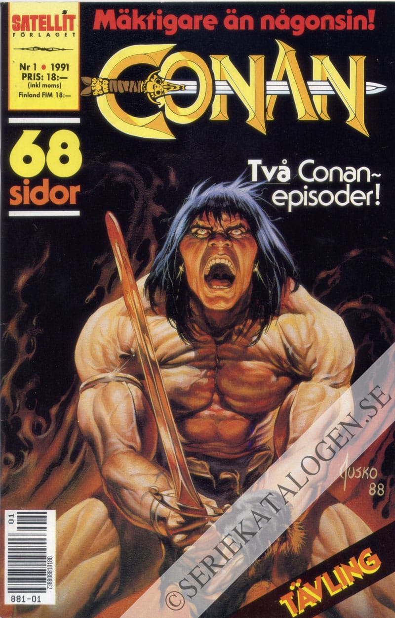 Framsida på Conan barbaren #1 (1991)