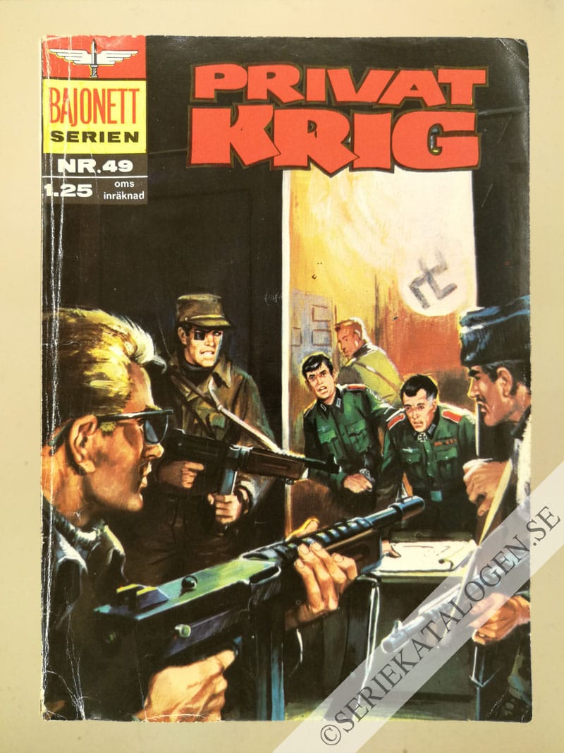 Framsida på Bajonettserien Privat krig (1968)
