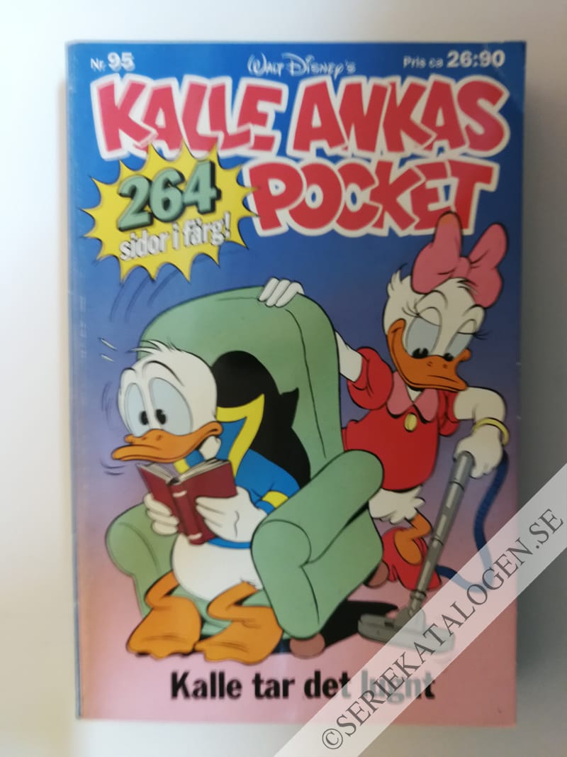 Framsida på Kalle Ankas pocket #95 - Kalle tar det lugnt (1987)