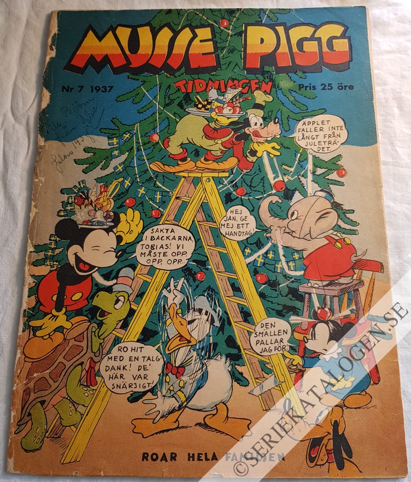 Framsida på Musse Pigg-tidningen #7 (1937)