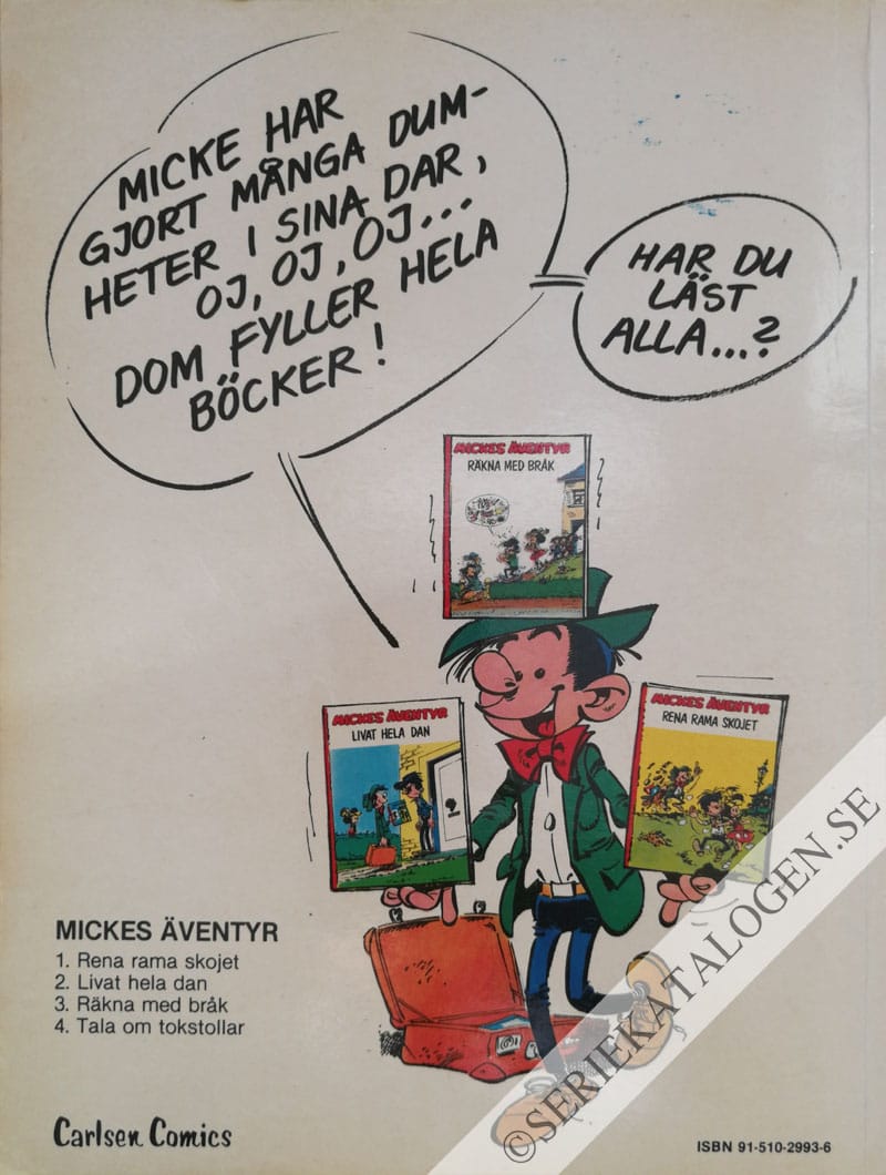 Baksida på Tala om tokstollar (1983)