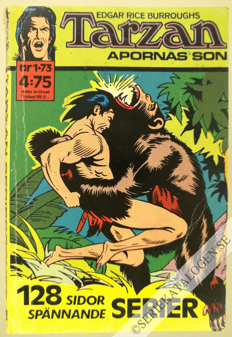 Framsida på Tarzan seriepocket #1 (1973)