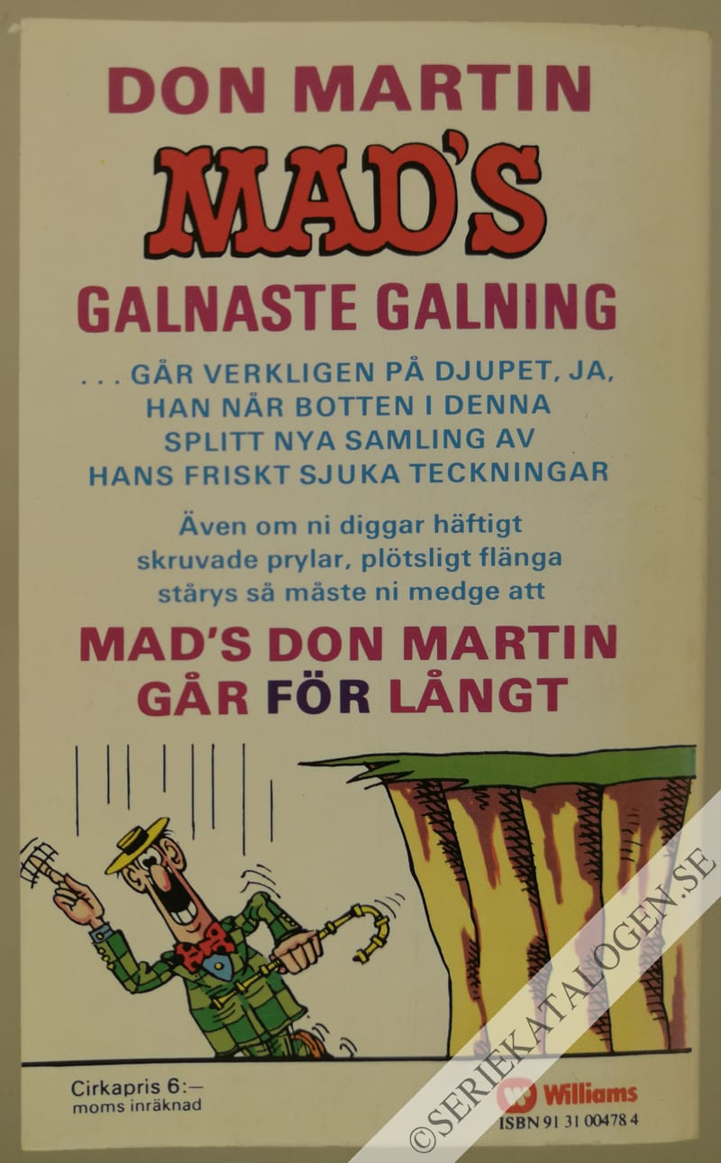 Baksida på MAD's Don Martin går för långt (1975)