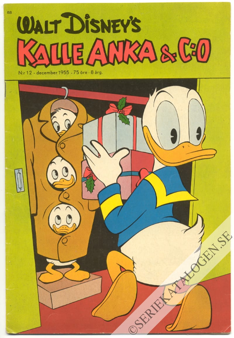 Framsida på Kalle Anka & C:o #12 (1955)