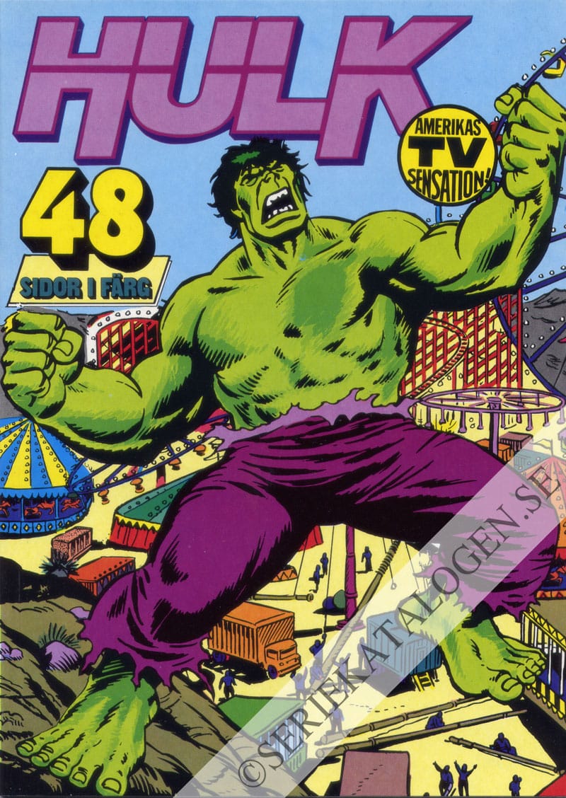 Framsida på Den otrolige Hulk Amerikas TV-sensation (1980)