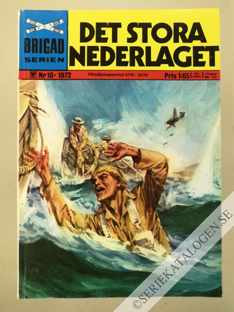 Framsida på Brigadserien Det stora nederlaget (1972)