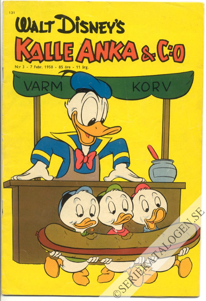 Framsida på Kalle Anka & C:o #3 (1958)