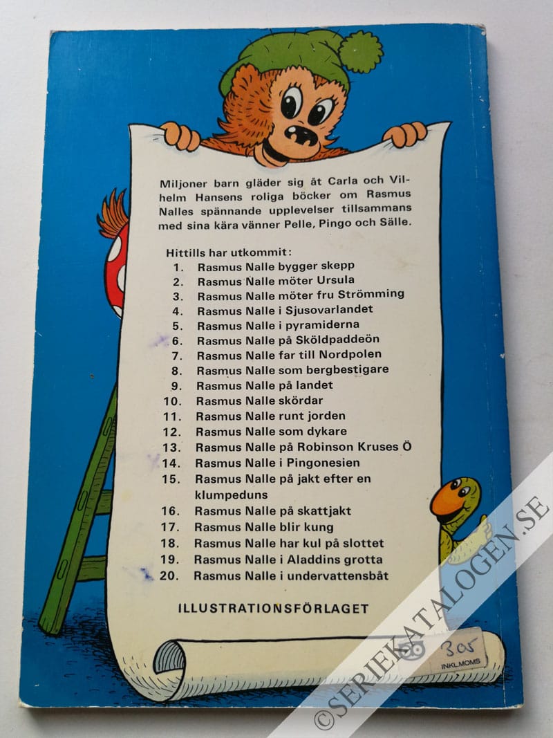 Baksida på Rasmus Nalle runt jorden (1969)
