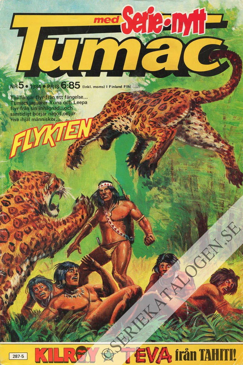 Framsida på Tumac med Serie-Nytt #5 (1984)