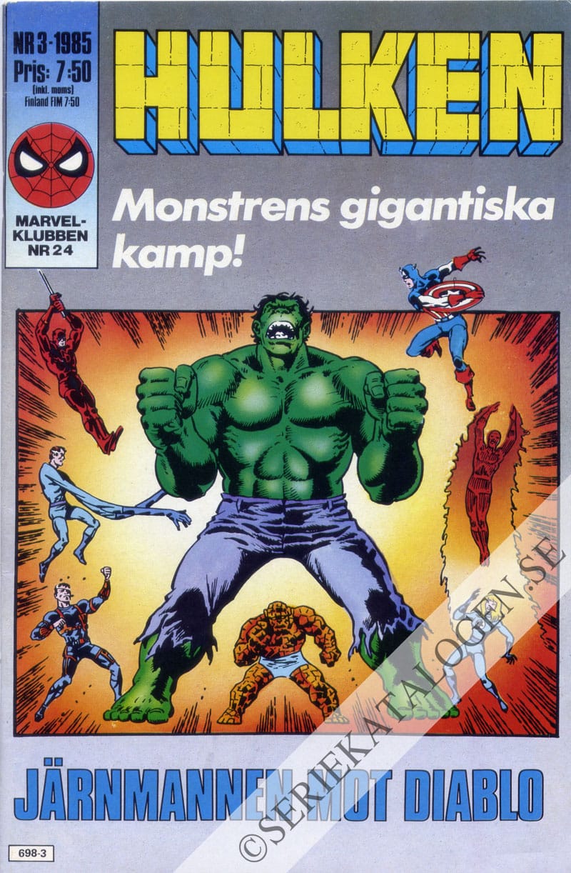 Framsida på Hulken #3 (1985)