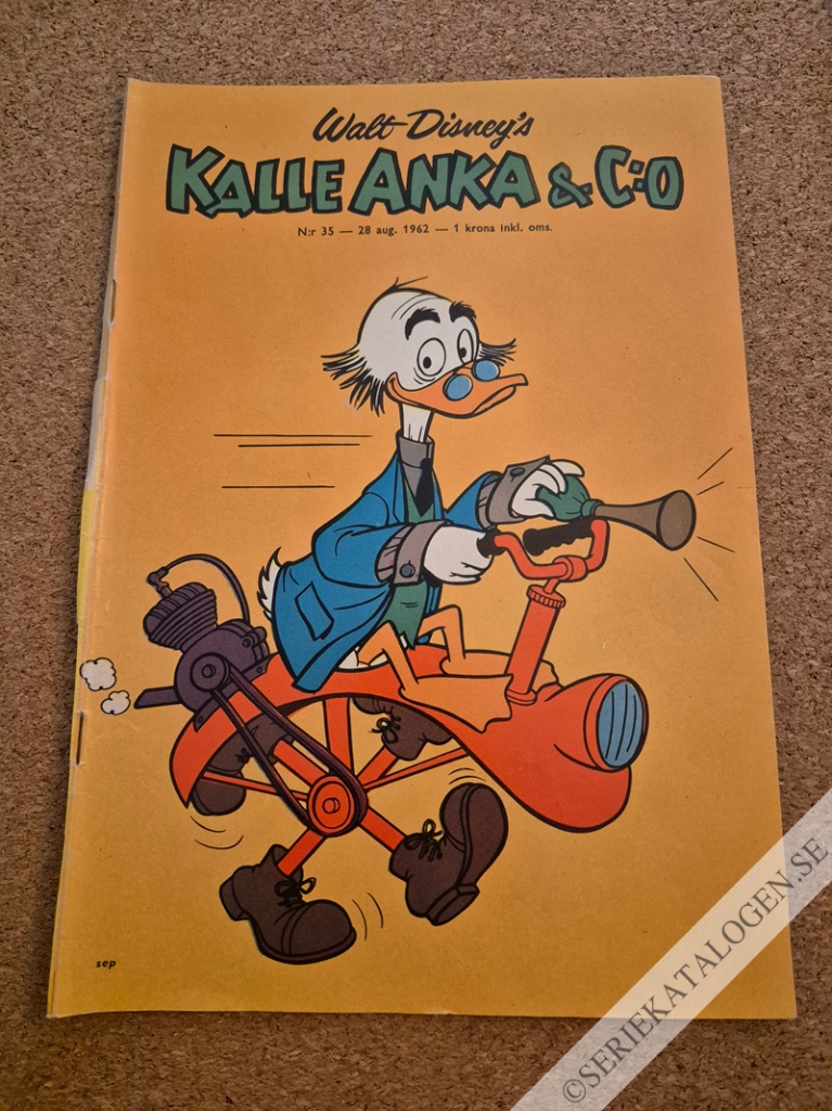 Framsida på Kalle Anka & C:o #35 (1962)