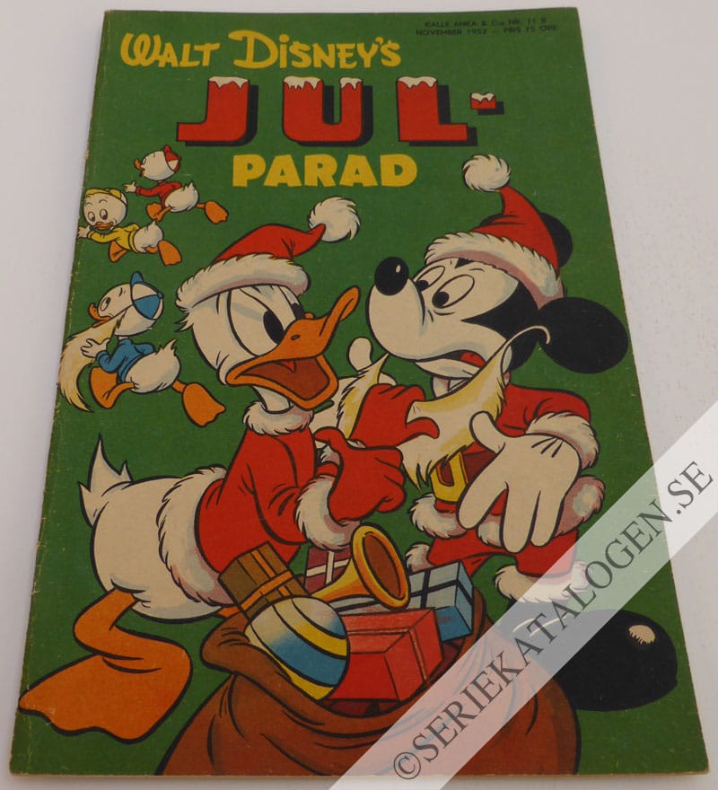 Framsida på Walt Disney's serier Julparad (1952)