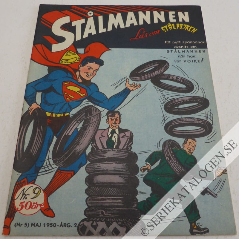 Framsida på Stålmannen #9 (1950)