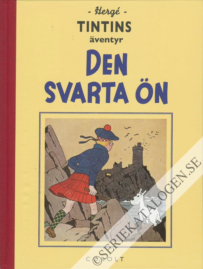 Framsida på Tintins äventyr Den svarta ön (2020)