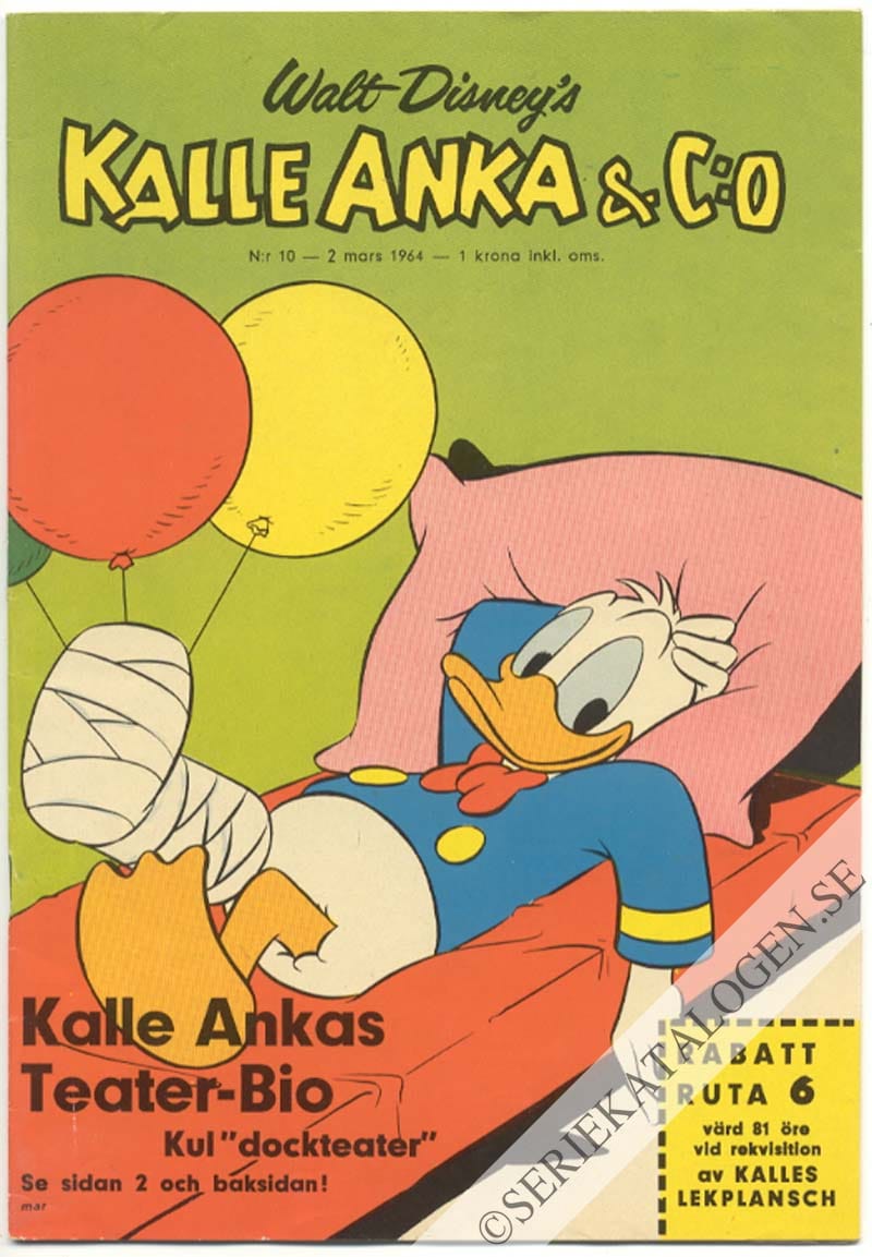 Framsida på Kalle Anka & C:o #10 (1964)