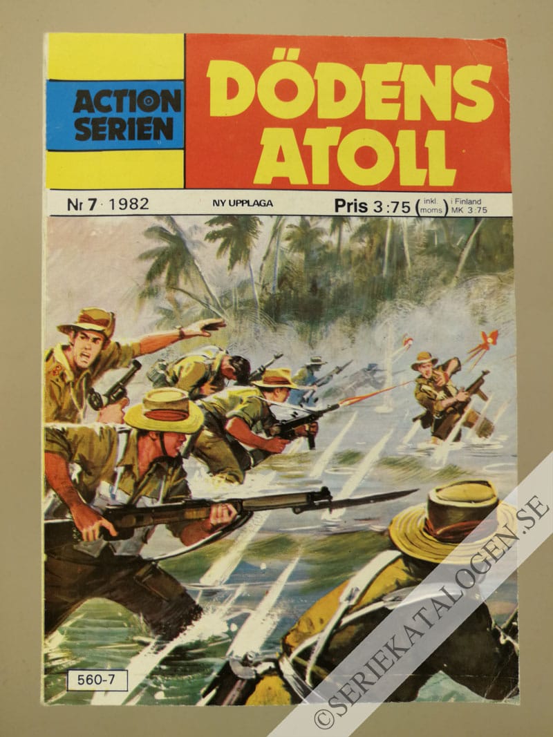 Framsida på Actionserien #7 - Dödens atoll (1982)