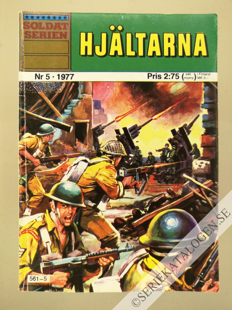 Framsida på Soldatserien #5 - Hjältarna (1977)