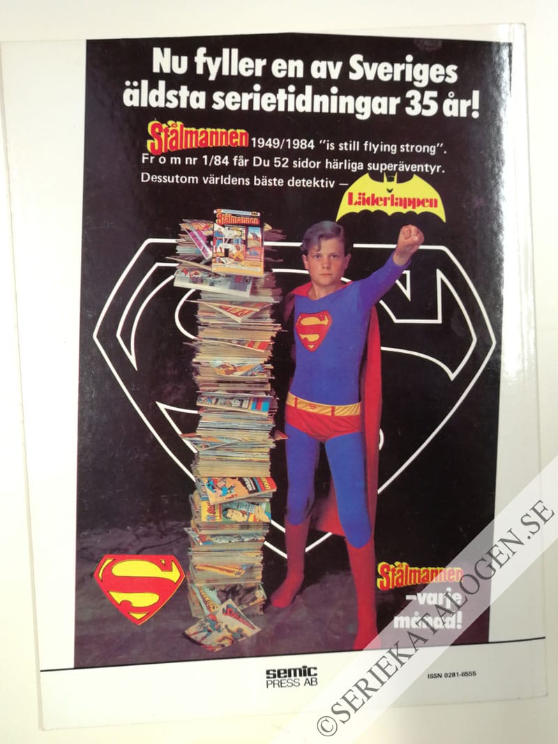 Baksida på Stålmannen med Stålkvinnan (1985)