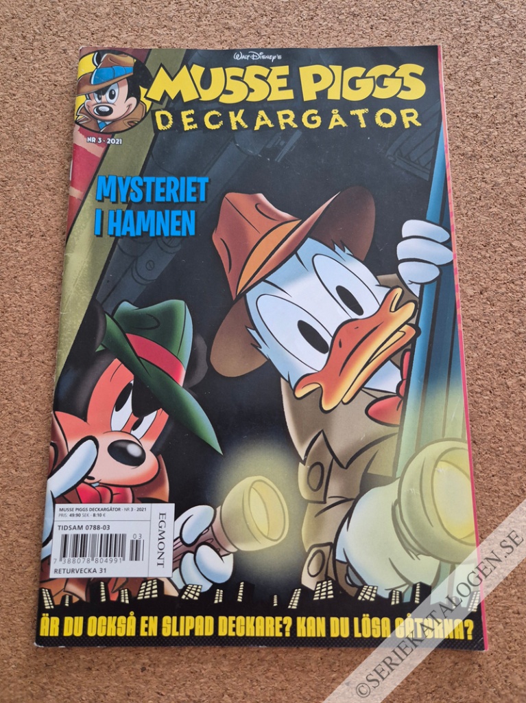 Framsida på Musse Piggs deckargåtor #3 (2021)