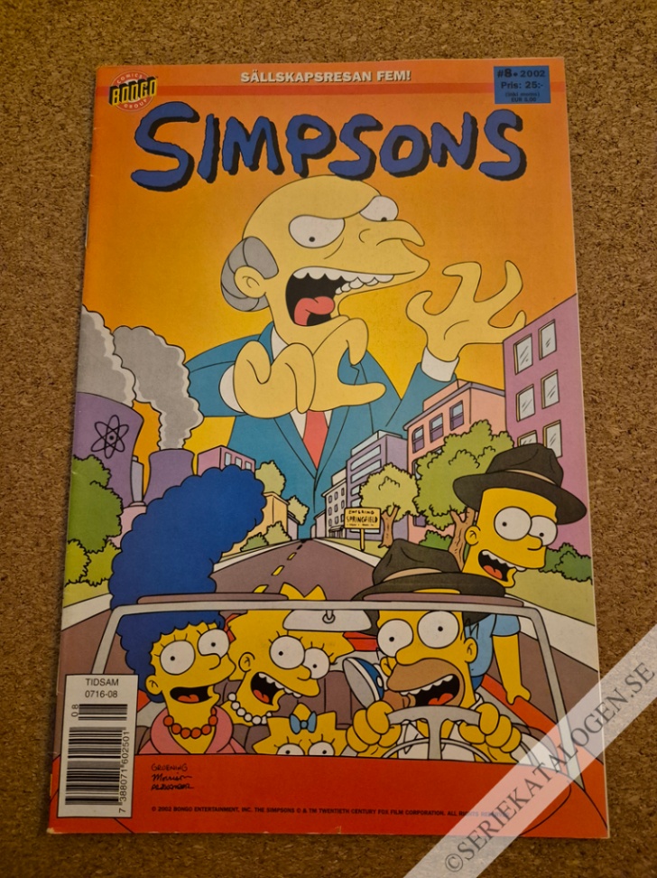 Framsida på Simpsons #8 (2002)