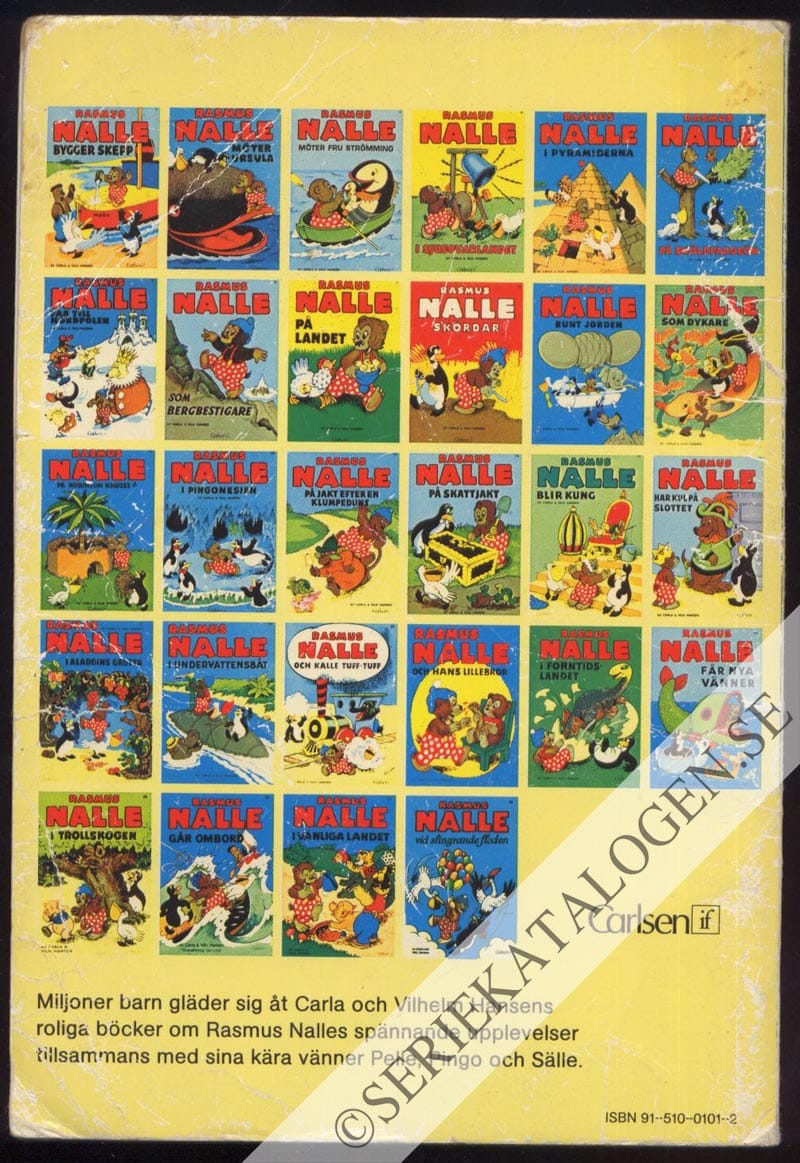 Baksida på Rasmus Nalle i undervattensbåt (1978)