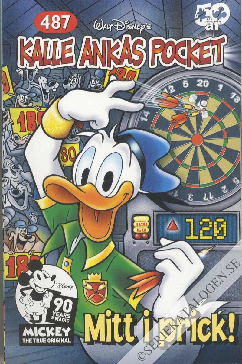 Framsida på Kalle Ankas pocket #487 - Mitt i prick! (2018)