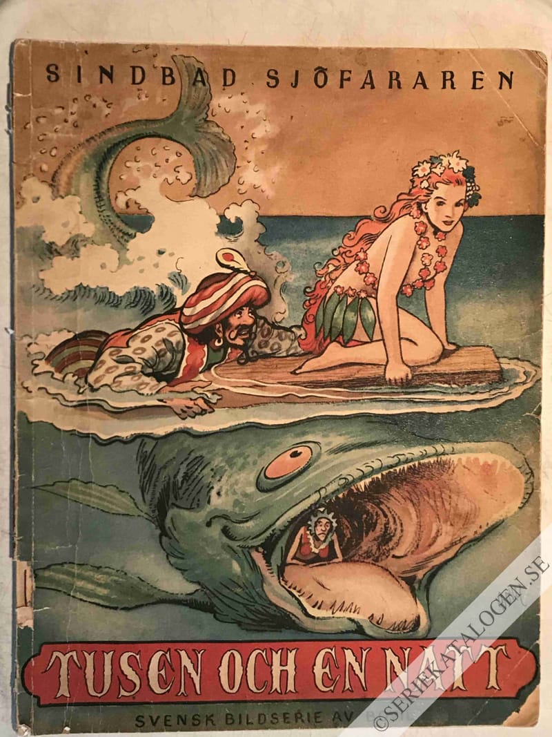 Framsida på Tusen och en natt Sindbad sjöfararen (1947)