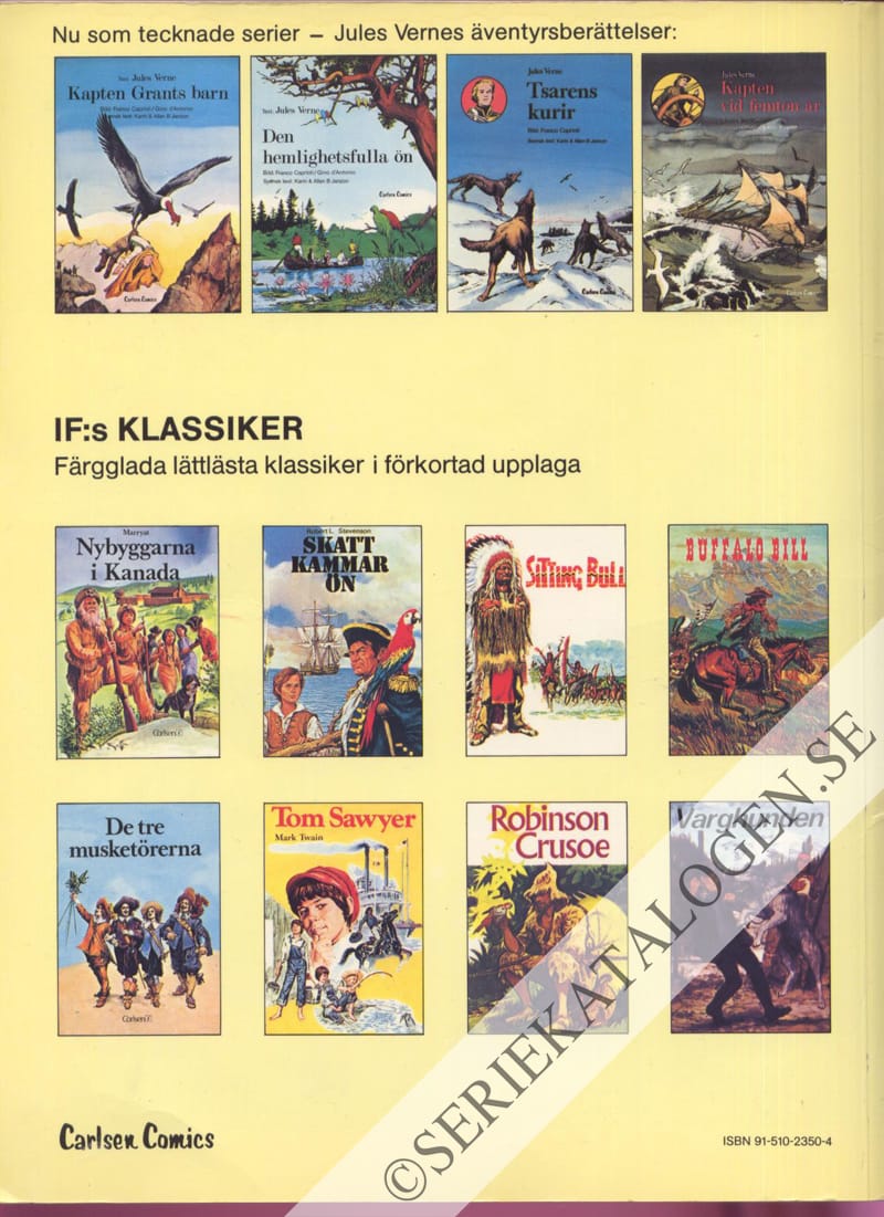 Baksida på Kapten vid femton år (1979)