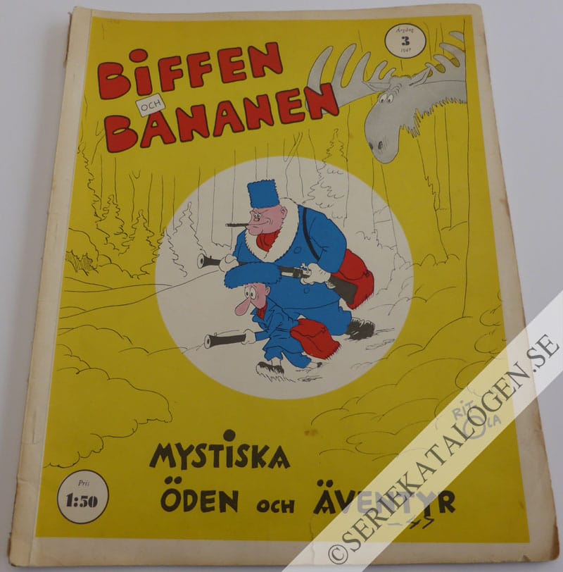 Framsida på Biffen och Bananen Mystiska öden och äventyr (1947)